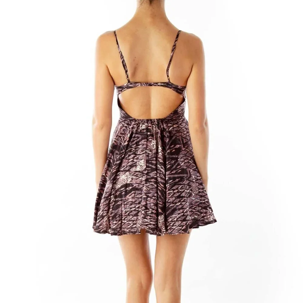 Silence + Noise Brown Printed Dress - Picture 2 of 3